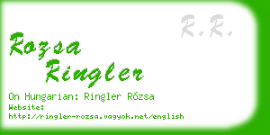 rozsa ringler business card
